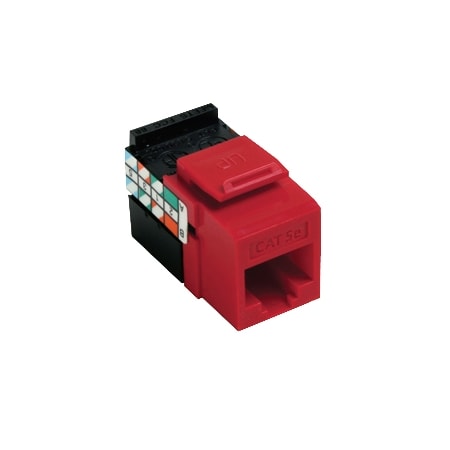 Leviton 1-Port Mod Jack 110 8W8P Utp, T568A/B Cat5E Quickport 5G108-RC5